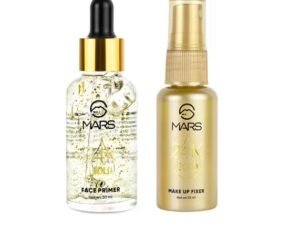 MARS 24K Gold 2 In 1 Face Primet & Make fixture Set Primer - 65 ml (CLEAR)