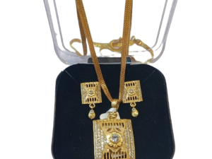 Designer and Stylish chain pendant with earrings for women Micro Gold-plated Designed Jewellery Set