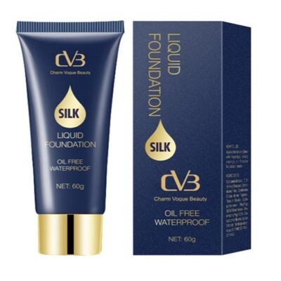 Cvb Silk Liquid Foundation Oil-free, Waterproof, Long-lasting Base Makeup Foundation (Shade 02 soft ivory) 60 Gm
